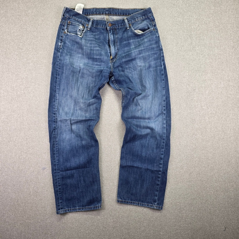 Levi's 569 Baggy 36x32 Blue Jeans Loose Straight Medium Wash Denim Vintage Y2K